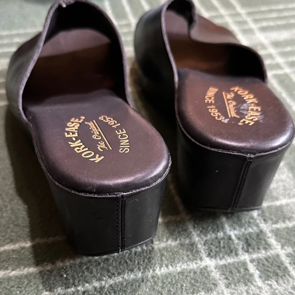 Kork-Ease Black Leather Mules size 9 - Picture 5 of 9